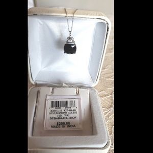 Black Onyx Necklace w/Diamond Accent